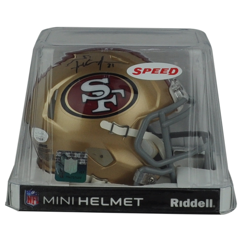 NFL San Francisco 49ers Frank Gore Signed Autograph Riddell Mini Helmet Speed