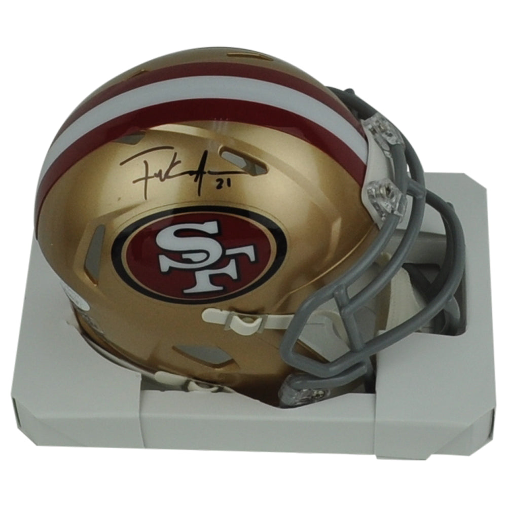 NFL San Francisco 49ers Frank Gore Signed Autograph Riddell Mini Helmet Speed