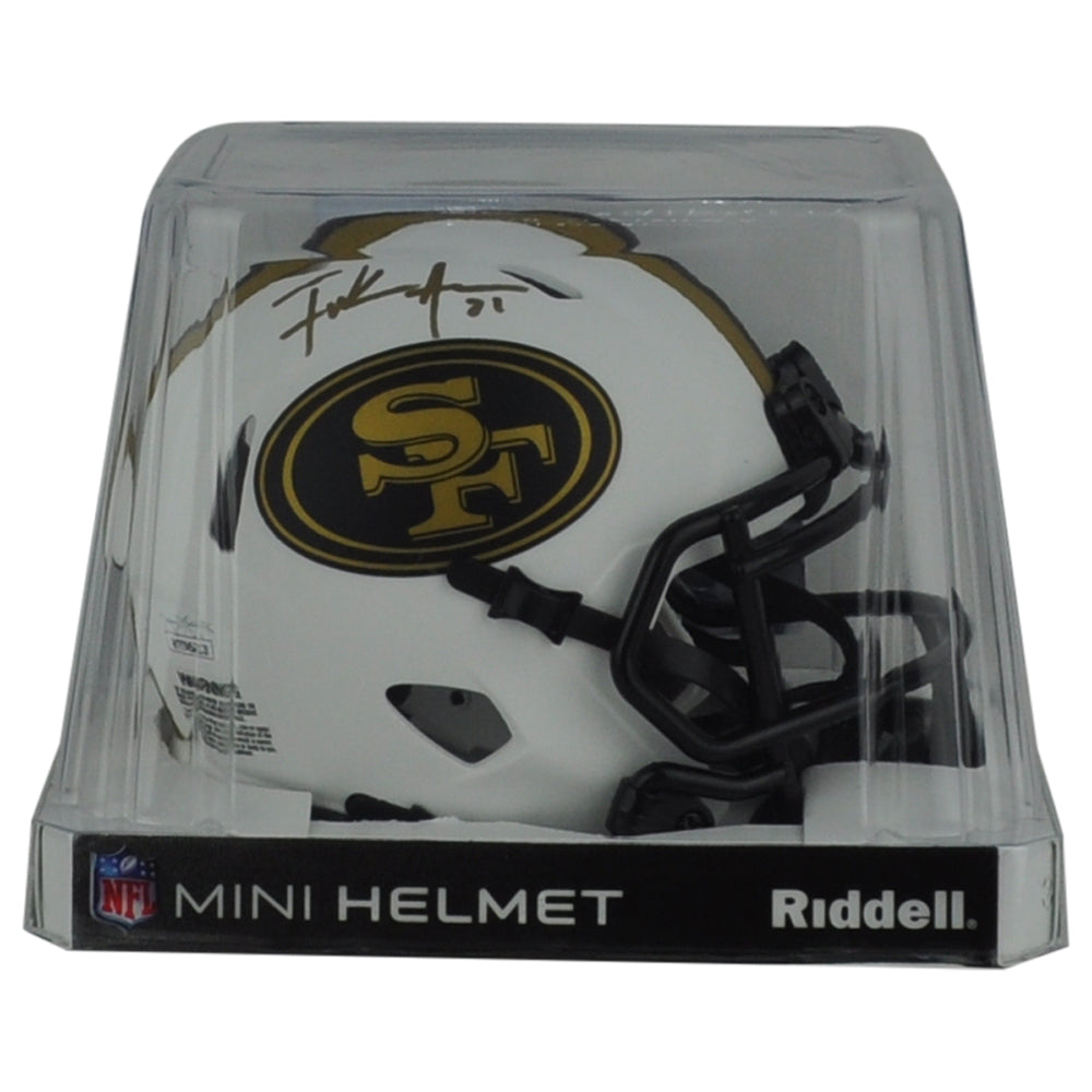 NFL San Francisco 49ers Frank Gore Signed Riddell Mini Helmet Speed Lunar Eclips