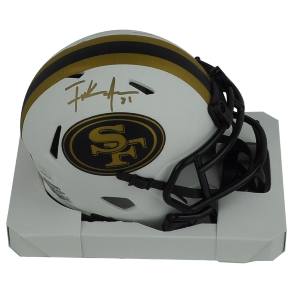 NFL San Francisco 49ers Frank Gore Signed Riddell Mini Helmet Speed Lunar Eclips