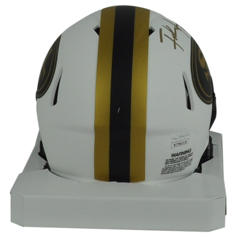 NFL San Francisco 49ers Frank Gore Signed Riddell Mini Helmet Speed Lunar Eclips