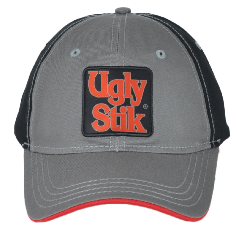 Ugly Stik Two Tone Gray Black Hat Cap Relaxed Curved Bill Adjustable