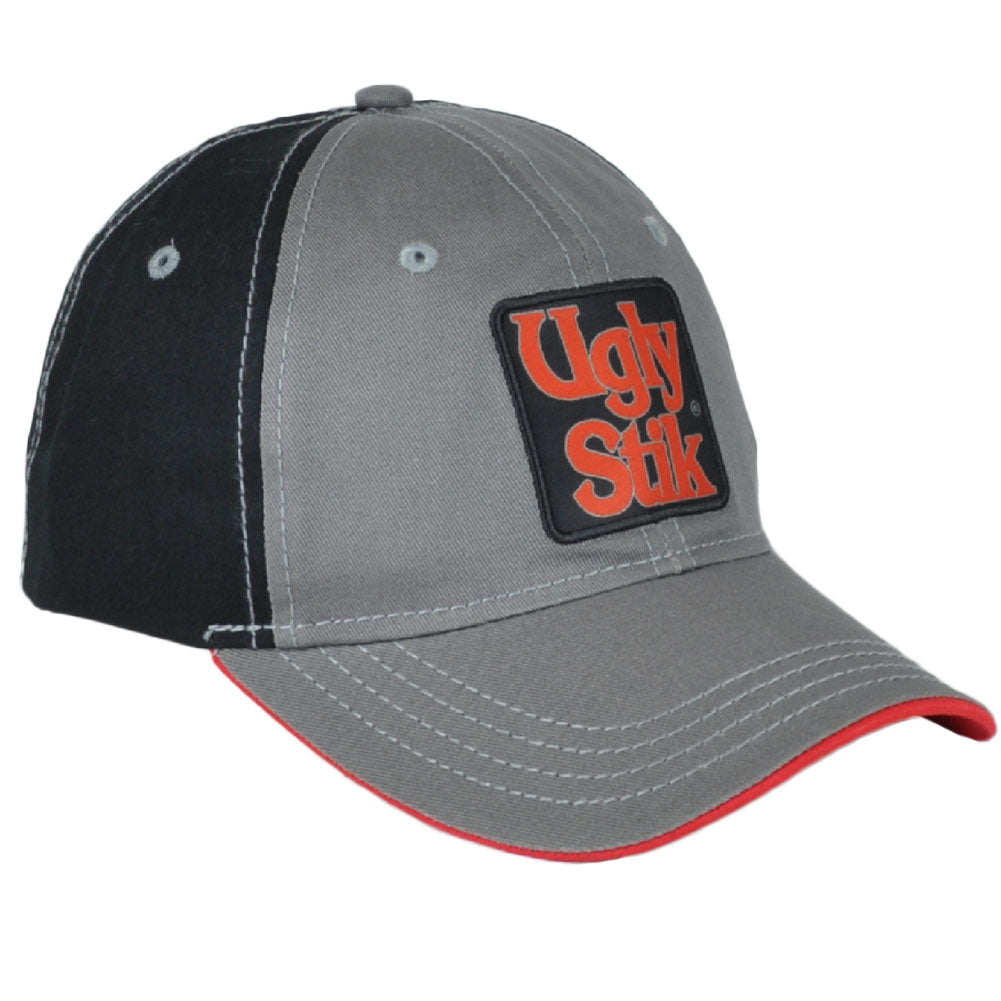 Ugly Stik Two Tone Gray Black Hat Cap Relaxed Curved Bill Adjustable