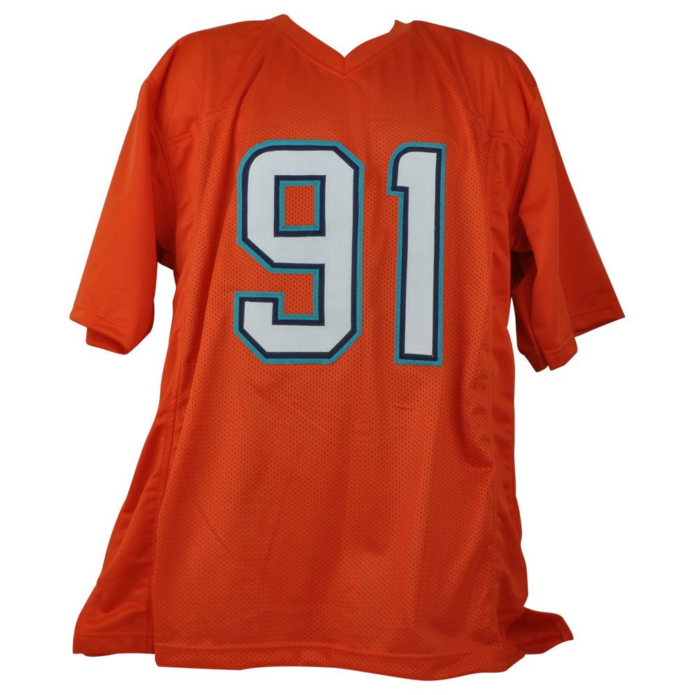 NFL Miami Dolphins Orang Emmanuel Ogbah #91 Jersey Replica Signed JSA Card