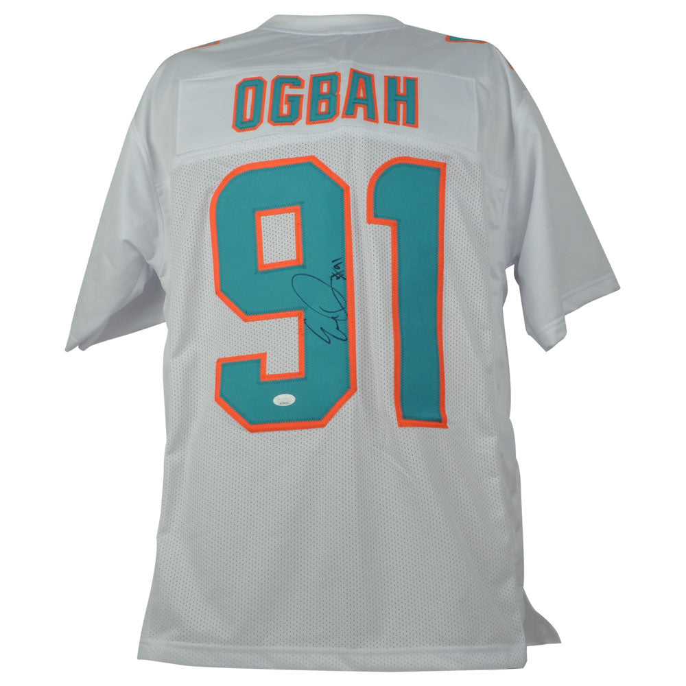 NFL Miami Dolphins Emmanuel Ogbah #91 Jersey Replica Signed Autograph JSA