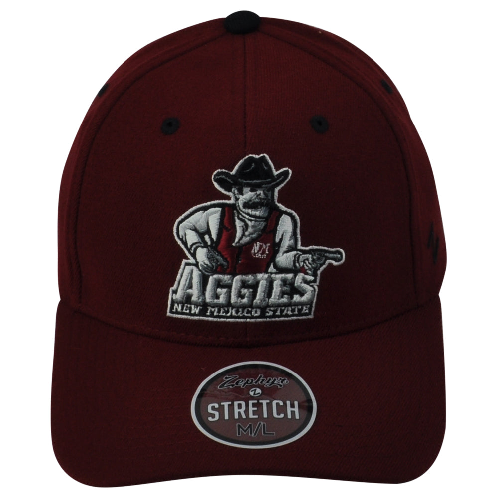 NCAA Zephyr New Mexico State Aggies Maroon Flex Fit Stretch Hat Cap