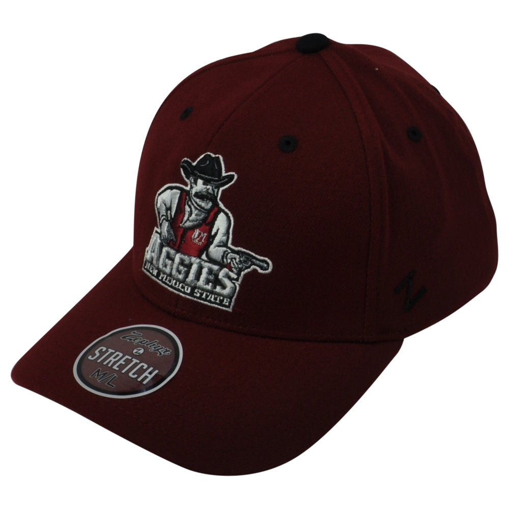 NCAA Zephyr New Mexico State Aggies Maroon Flex Fit Stretch Hat Cap