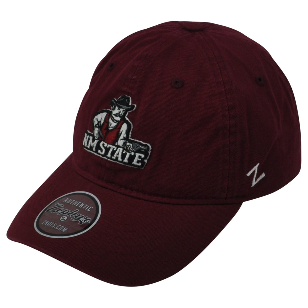 NCAA Zephyr New Mexico State Aggies Washed Men Adult Curved Adjustable Hat Cap