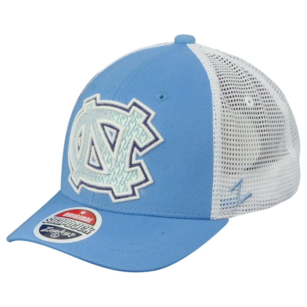 NCAA Zephyr North Carolina Tar Heels Mesh Short Bill Two Tone Adjustable Hat Cap