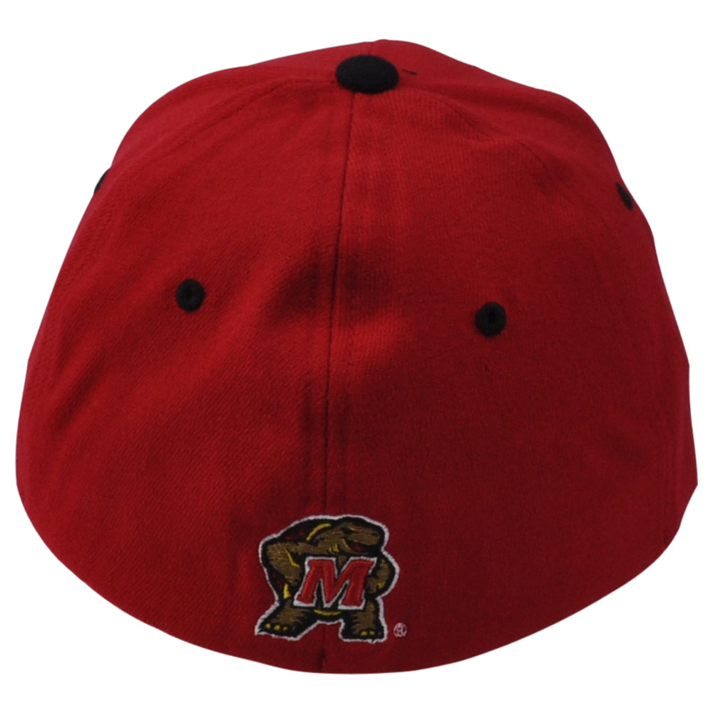 NCAA Zephyr Maryland Terrapins Red Fitted Logo Curved Bill Youth Kid Hat Cap