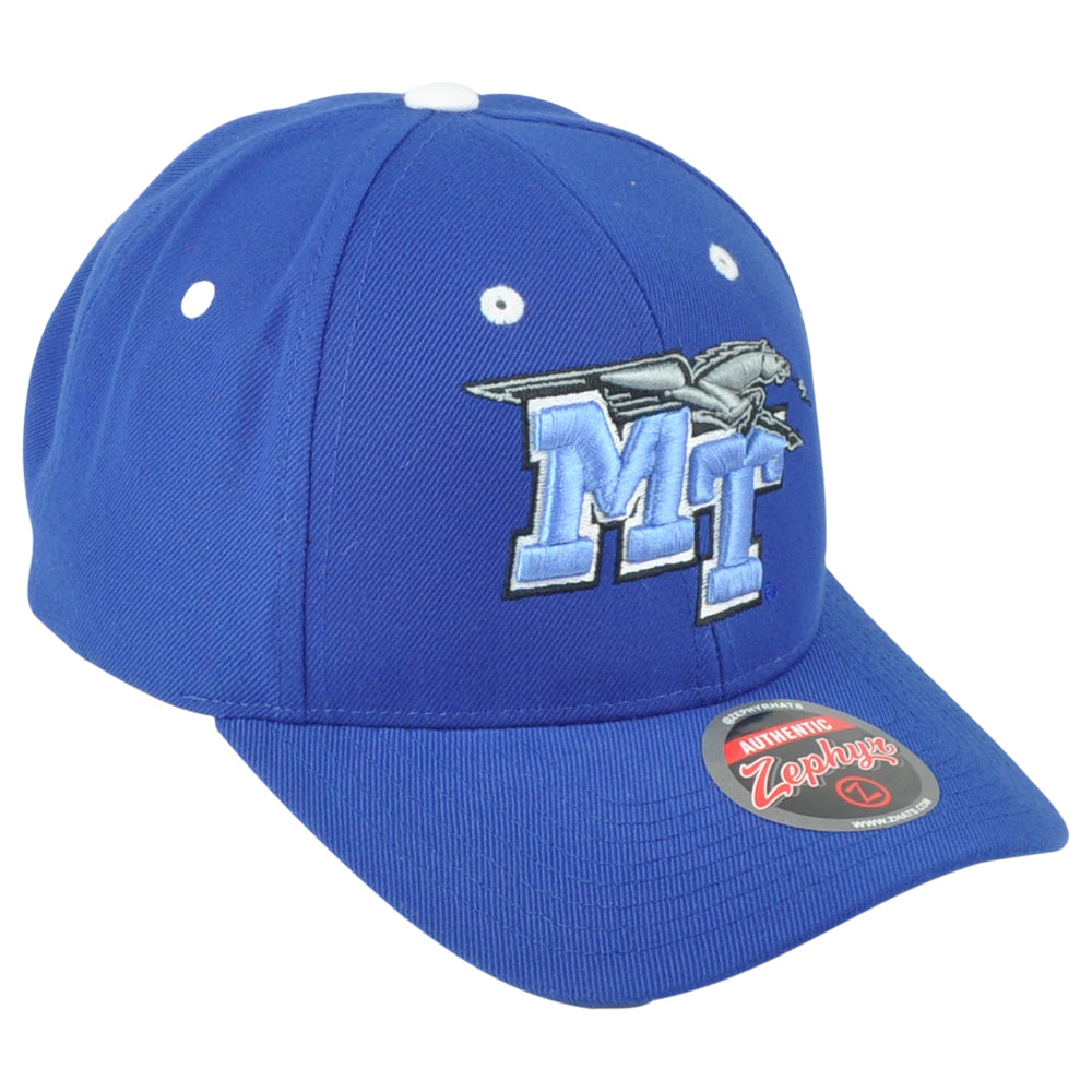NCAA Zephyr Middle Tennessee Blue Raiders Adult Curved Bill Adjustable Hat Cap