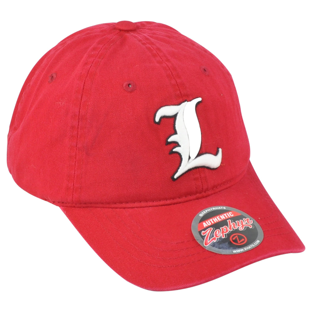 NCAA Zephyr Louisville Cardinals Relaxed Adults Curved Bill Adjustable Hat Cap