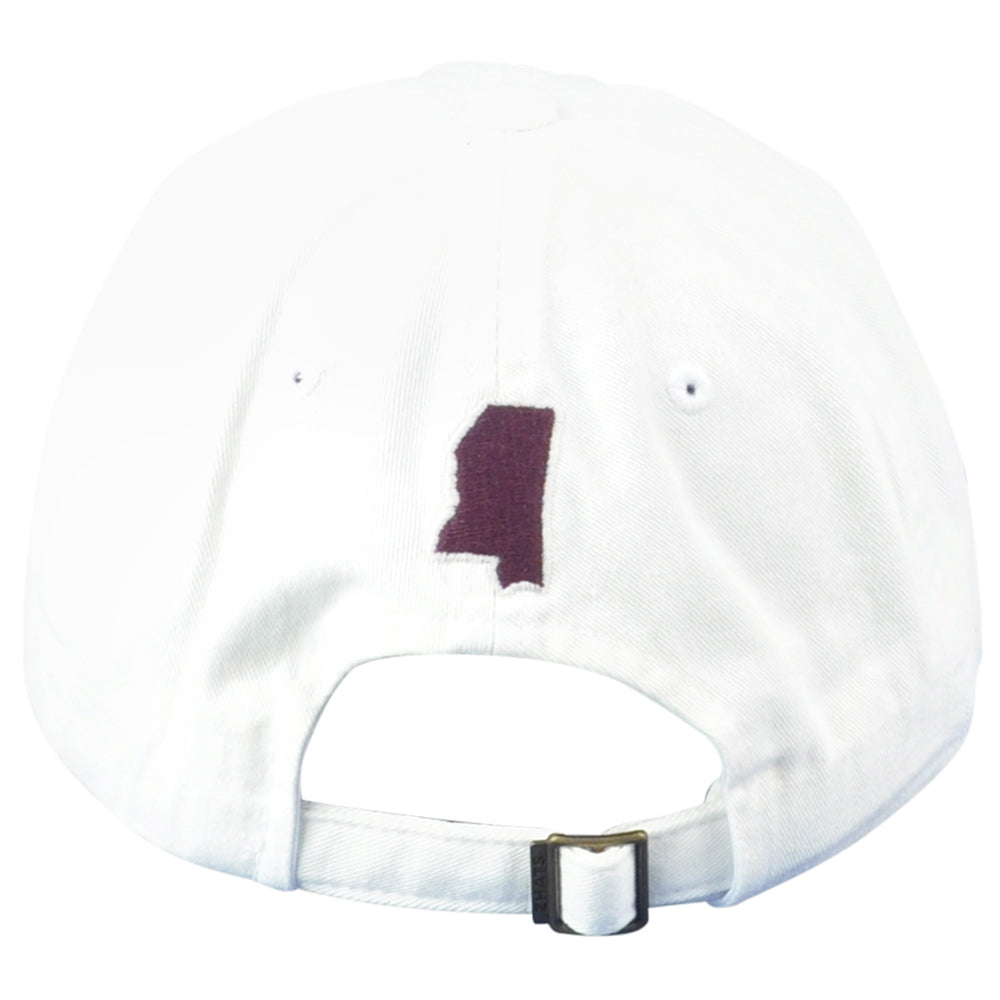 NCAA Zephyr Mississippi State Bulldogs White Curved Bill Men Adjustable Hat Cap