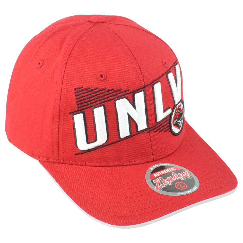 NCAA Zephyr UNLV Rebels Red Curved Bill Adults Men Snapback Adjustable Hat Cap