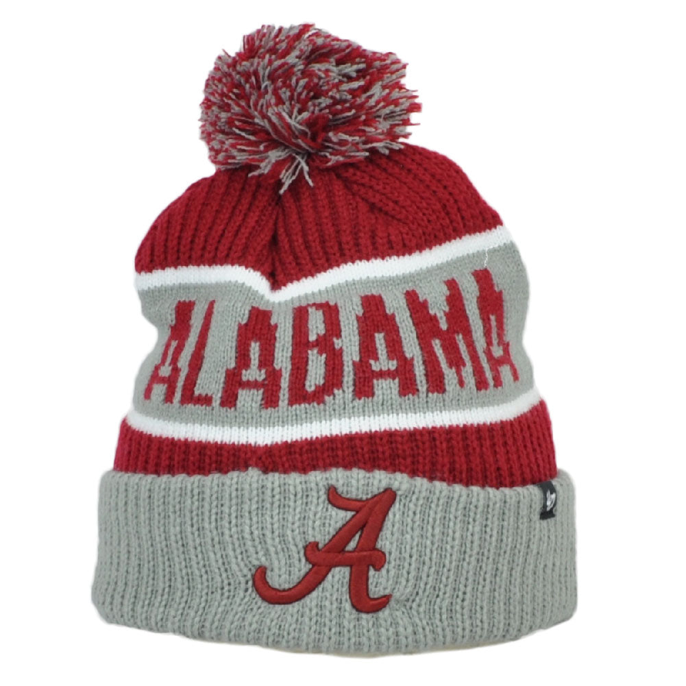 NCAA '47 Brand Forty Seven Alabama Crimson Tide Pom Pom Cuffed Knit Beanie