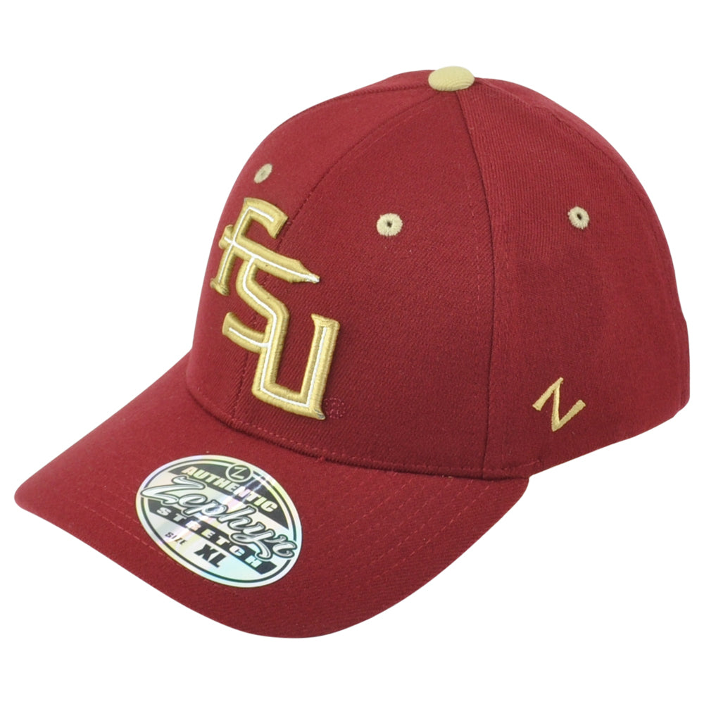 NCAA Zephyr Florida Seminoles FSU Burgundy Curved Bill Fitted Youth Kids Hat Cap