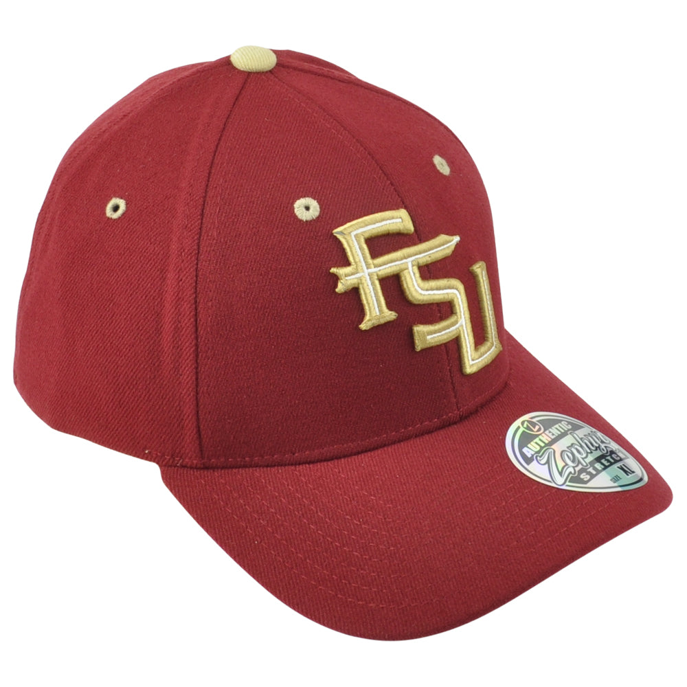NCAA Zephyr Florida Seminoles FSU Burgundy Curved Bill Fitted Youth Kids Hat Cap