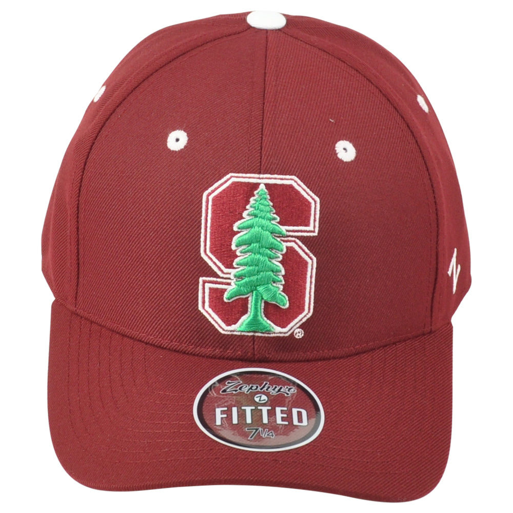 NCAA Zephyr Stanford Cardinal Burgundy Logo Adult Men Fitted Size Hat Cap