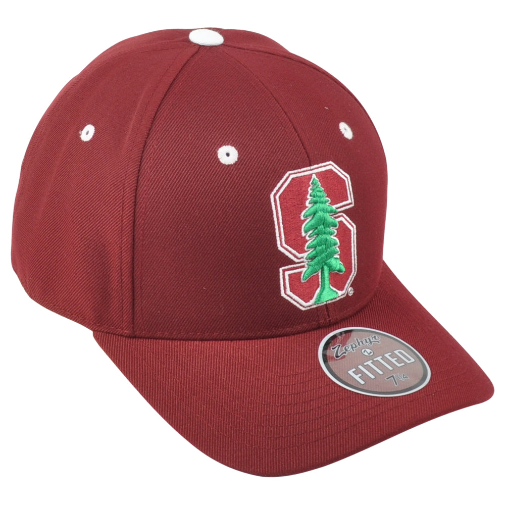 NCAA Zephyr Stanford Cardinal Burgundy Logo Adult Men Fitted Size Hat Cap