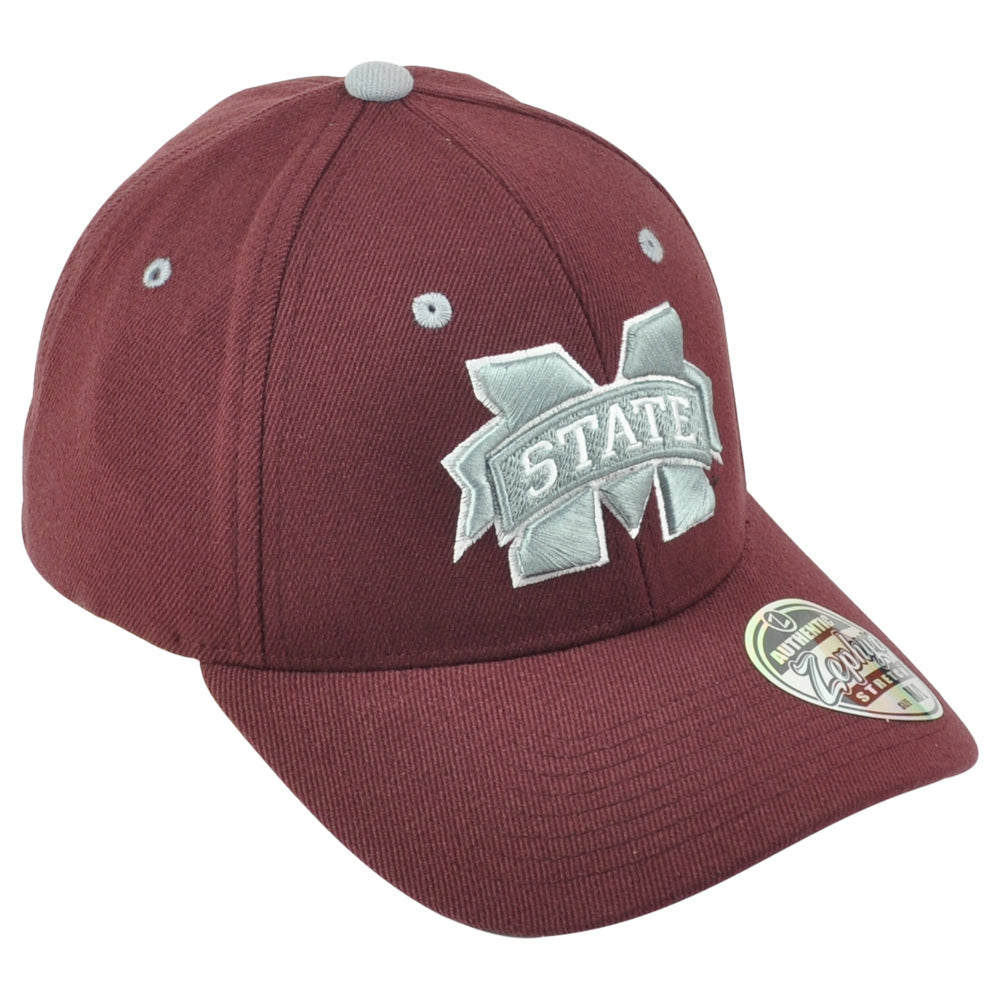 NCAA Zephyr Mississippi State Bulldogs Fitted Logo Curved Bill Youth Kid Hat Cap