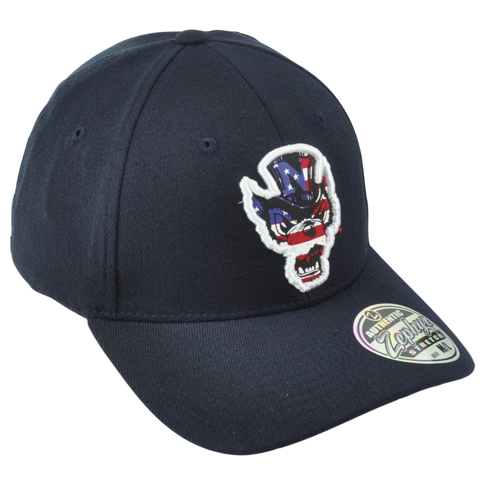 NCAA Zephyr North Carolina State Wolfpack Flex Fit Stretch Medium/Large Hat Cap