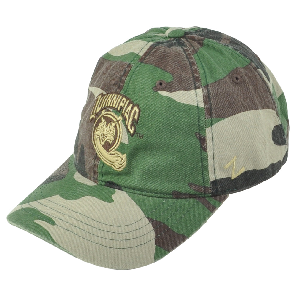 NCAA Zephyr Quinnipiac Bobcats Camouflage Curved Bill Adjustable Adults Hat Cap
