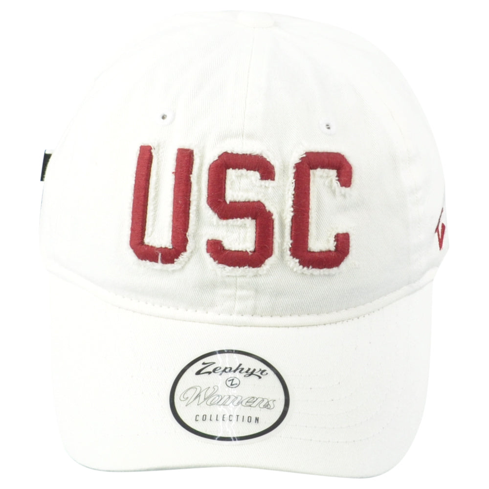 NCAA Zephyr South Carolina Gamecocks USC White Adjustable Adults Men Hat Cap