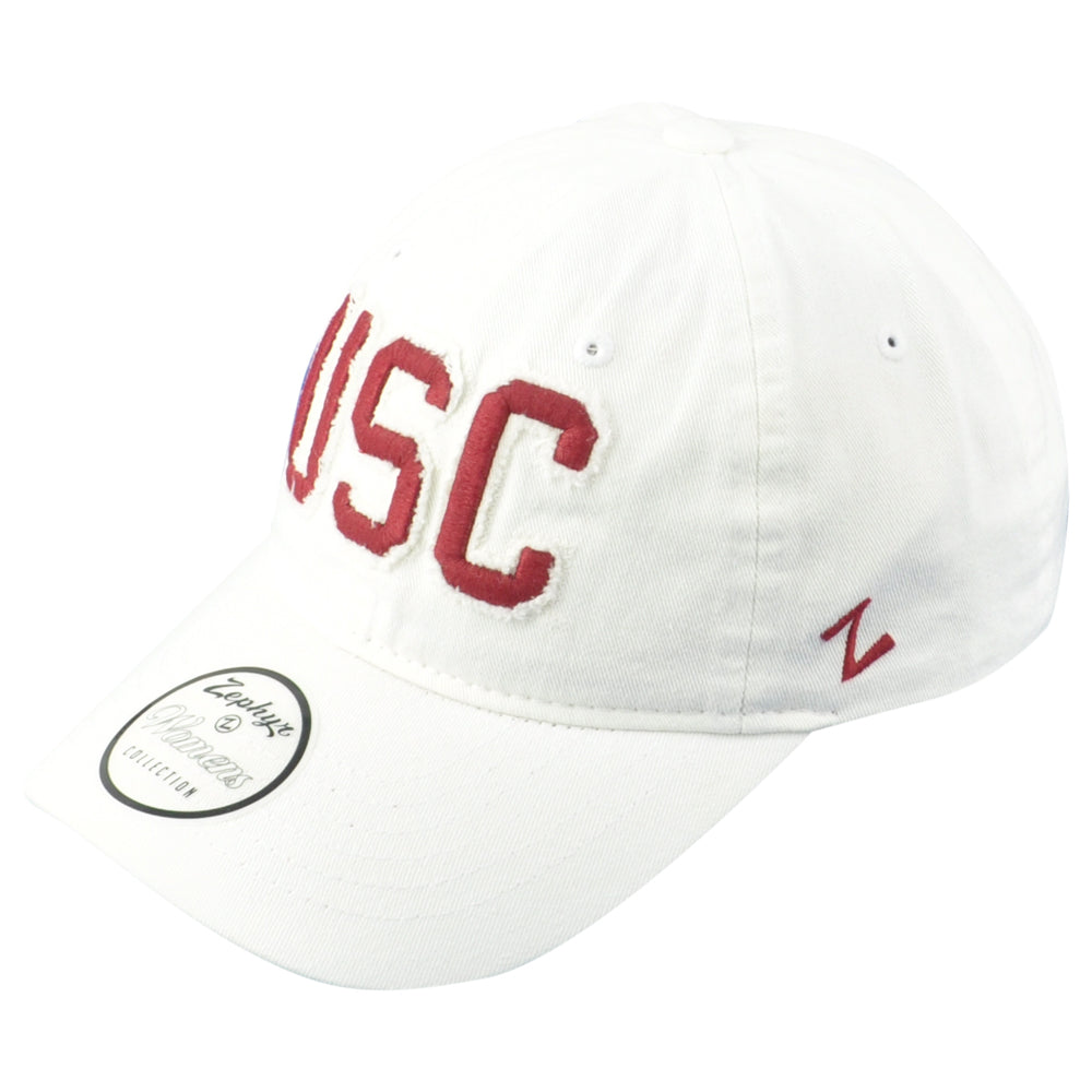NCAA Zephyr South Carolina Gamecocks USC White Adjustable Adults Men Hat Cap