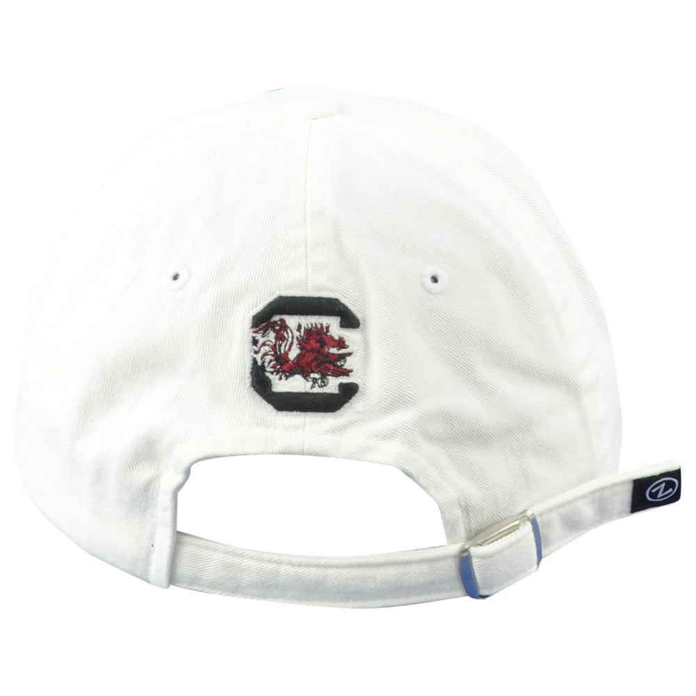 NCAA Zephyr South Carolina Gamecocks USC White Adjustable Adults Men Hat Cap