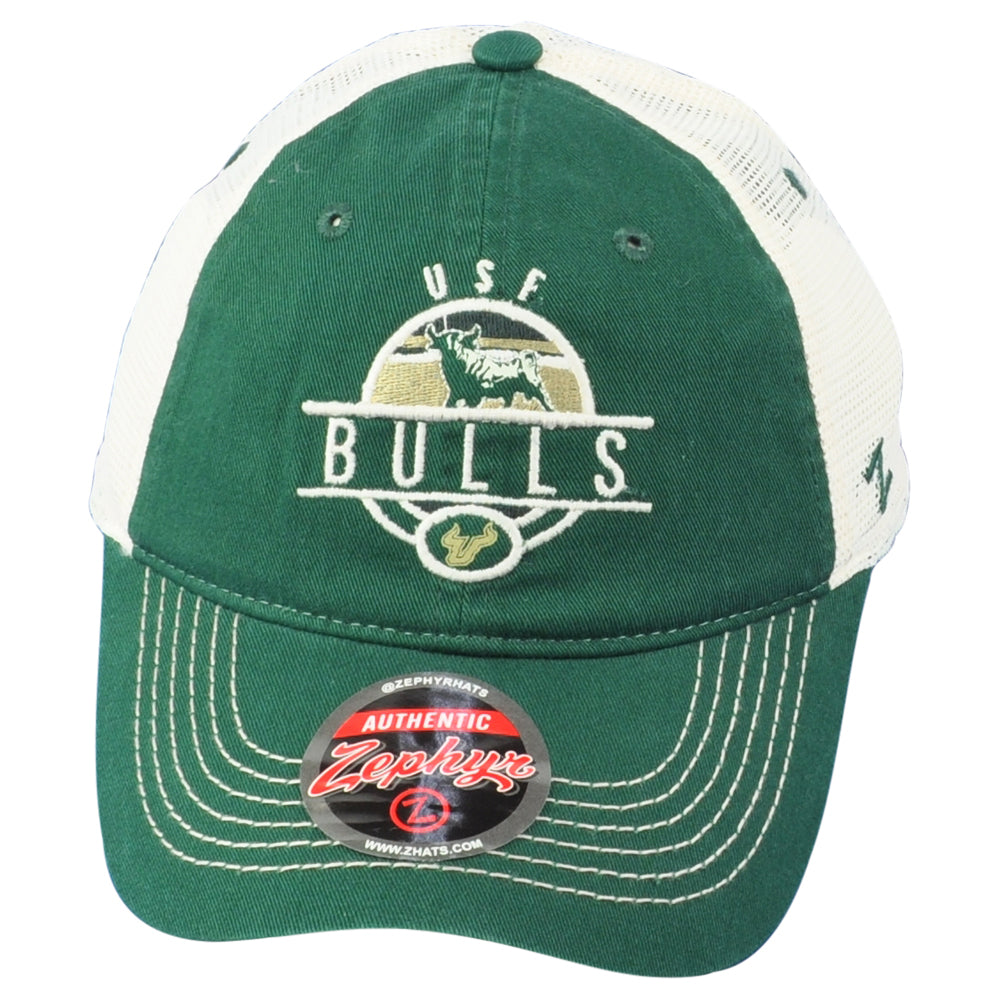 NCAA Zephyr South Florida Bulls USF Mesh Snapback Adjustable Adults Men Hat Cap