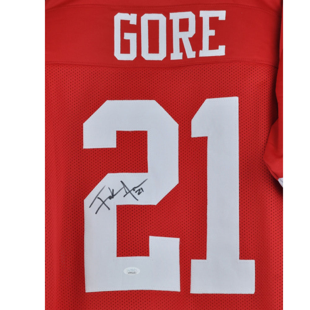 NFL San Francisco 49ers Frank Gore #21 Autographed Jersey Signed Size Red
