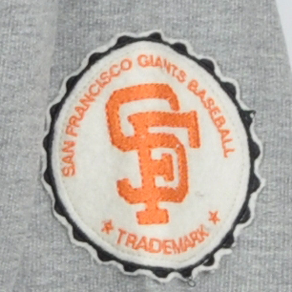 MLB Red Jacket San Francisco Giants Pullover Hoodie Gray Distressed Adult
