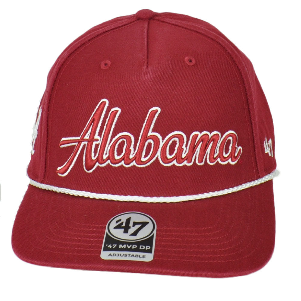 NCAA '47 Brand Alabama Crimson Tide Snapback Red Hat Cap Cord Flat Bill