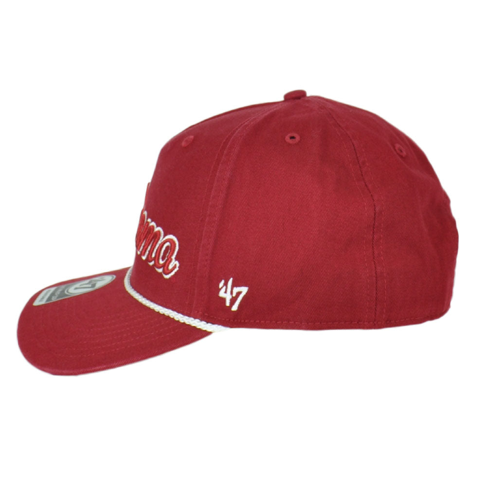 NCAA '47 Brand Alabama Crimson Tide Snapback Red Hat Cap Cord Flat Bill