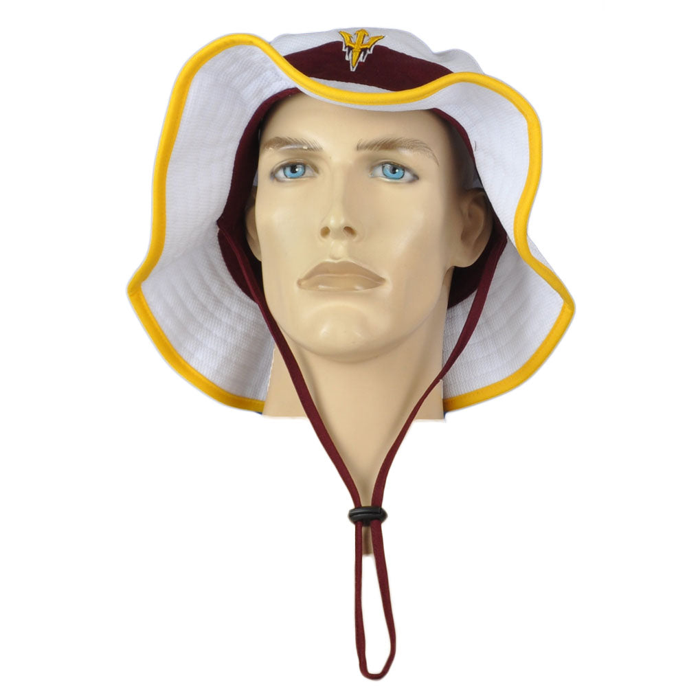 NCAA Zephyr Arizona Sun Devils White Outdoor Large/X-Large Sun Bucket Hat Cord