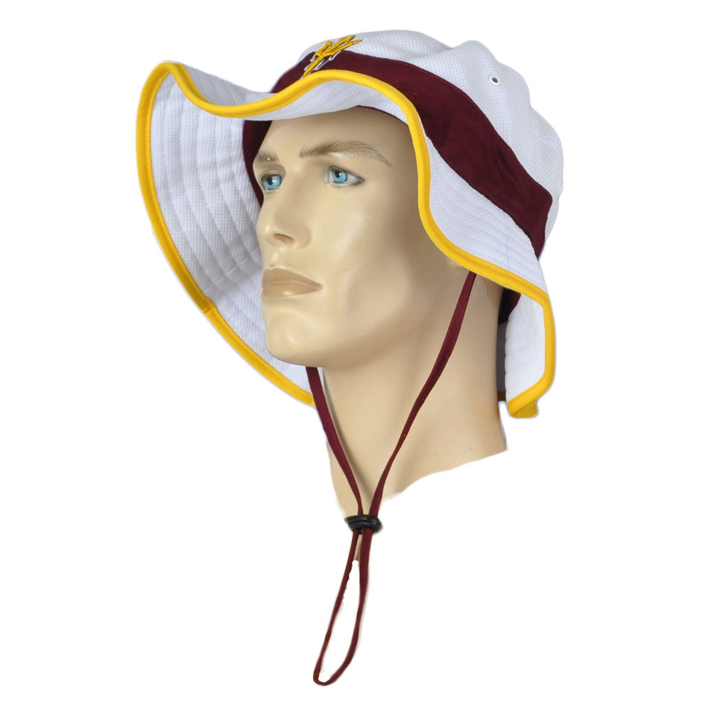 NCAA Zephyr Arizona Sun Devils White Outdoor Large/X-Large Sun Bucket Hat Cord