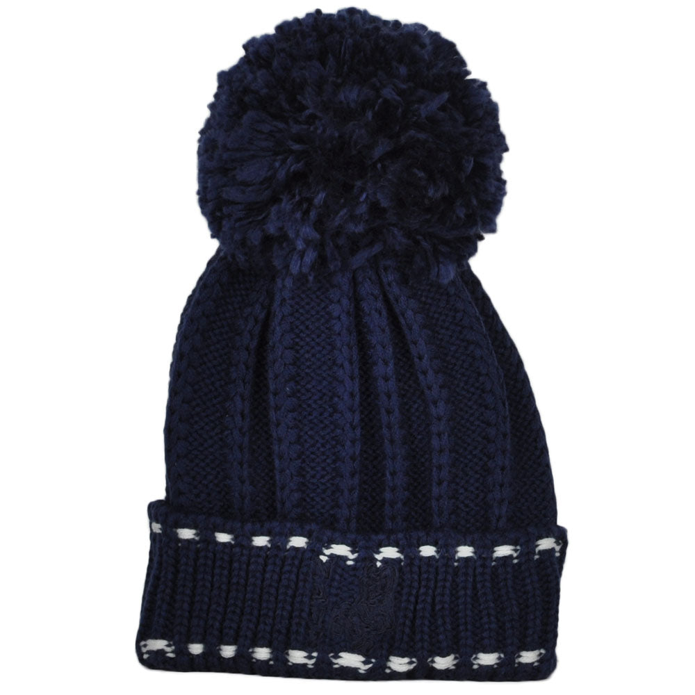 NCAA Adidas Navy Midshipmen KWR74 Blue Navy Big Pom Pom Cuffed Knit Beanie Hat