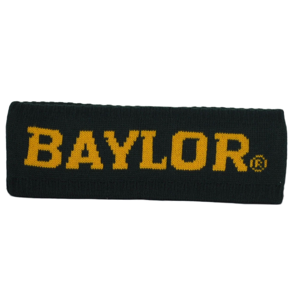 NCAA Zephyr Baylor Bears Green Headband Knit Sweat Band Gym Sports Unisex