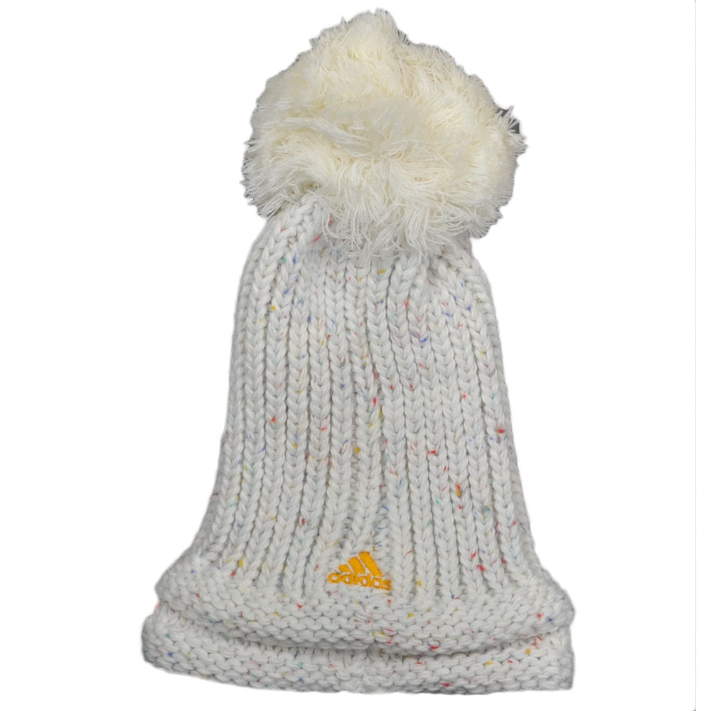 NCAA Adidas Wichita State Shockers KWT45 White Pom Pom Cuffed Knit Beanie Hat