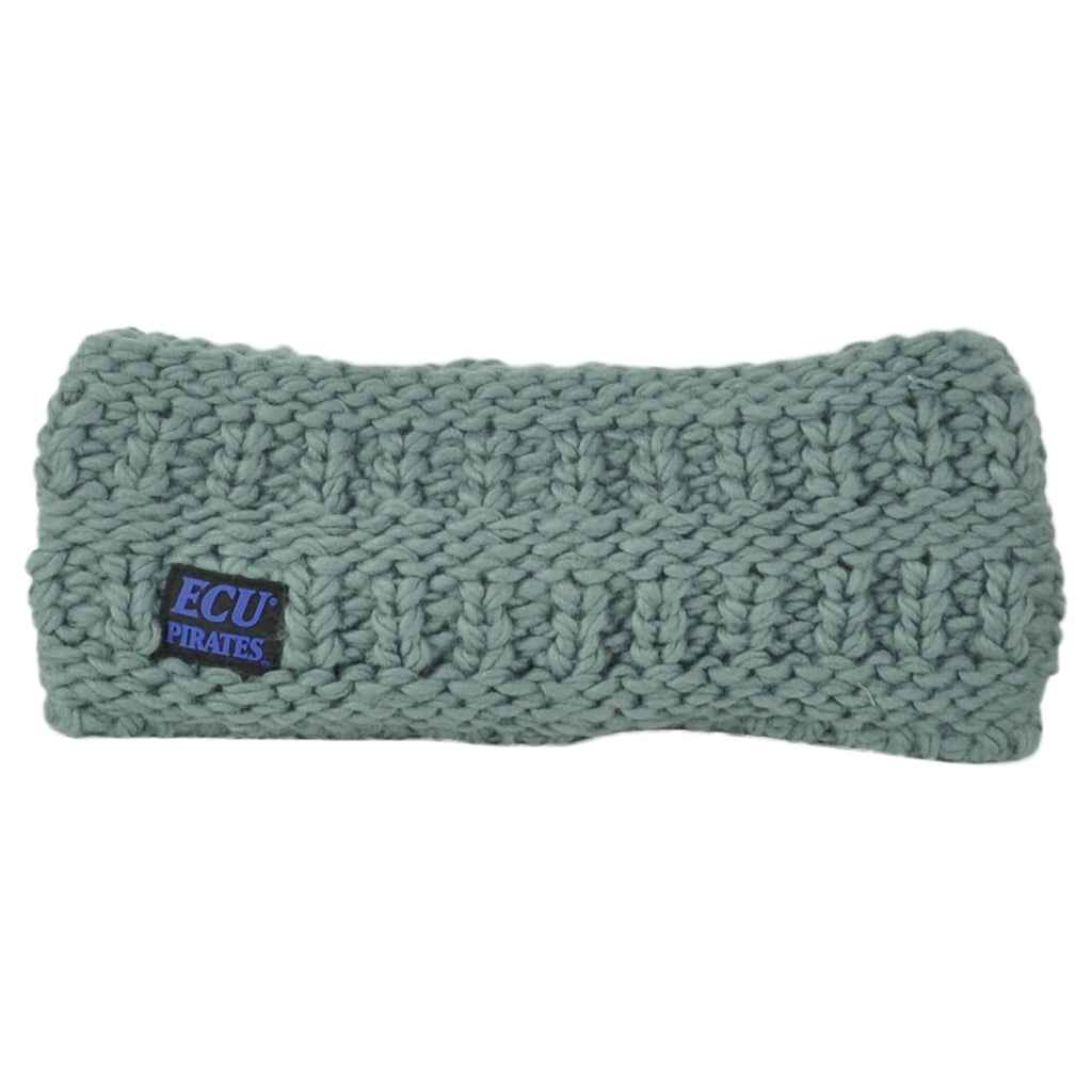 NCAA Zephyr East Carolina Pirates ECU Gray Thick Headband Knit Sweat Band Gym