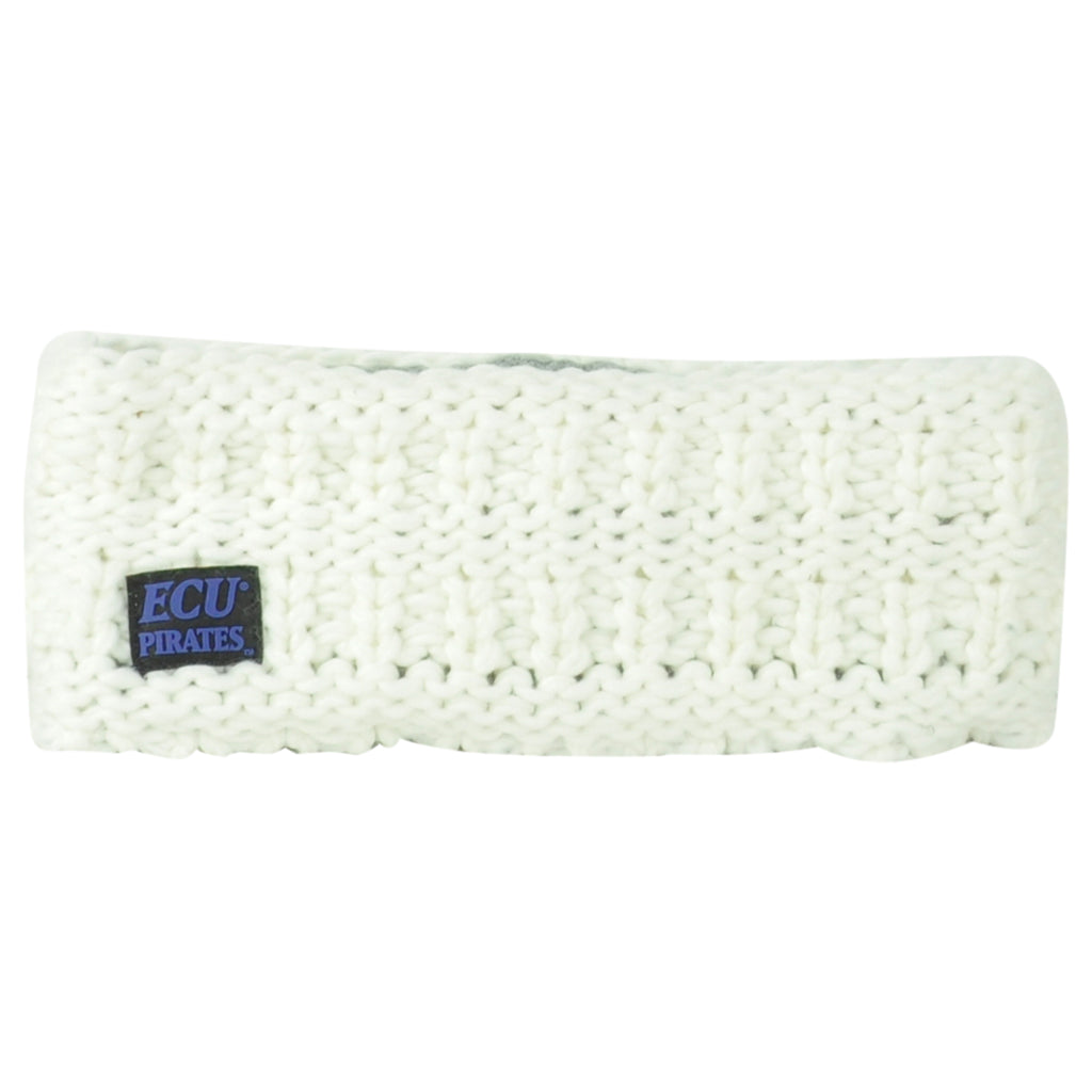 NCAA Zephyr East Carolina Pirates ECU White Thick Headband Knit Sweat Band Gym