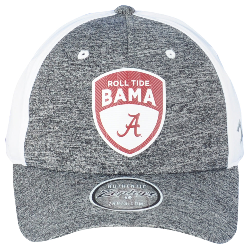 NCAA Zephyr Alabama Crimson Tide Snapback Curved Bill Gray Adjustable Hat Cap