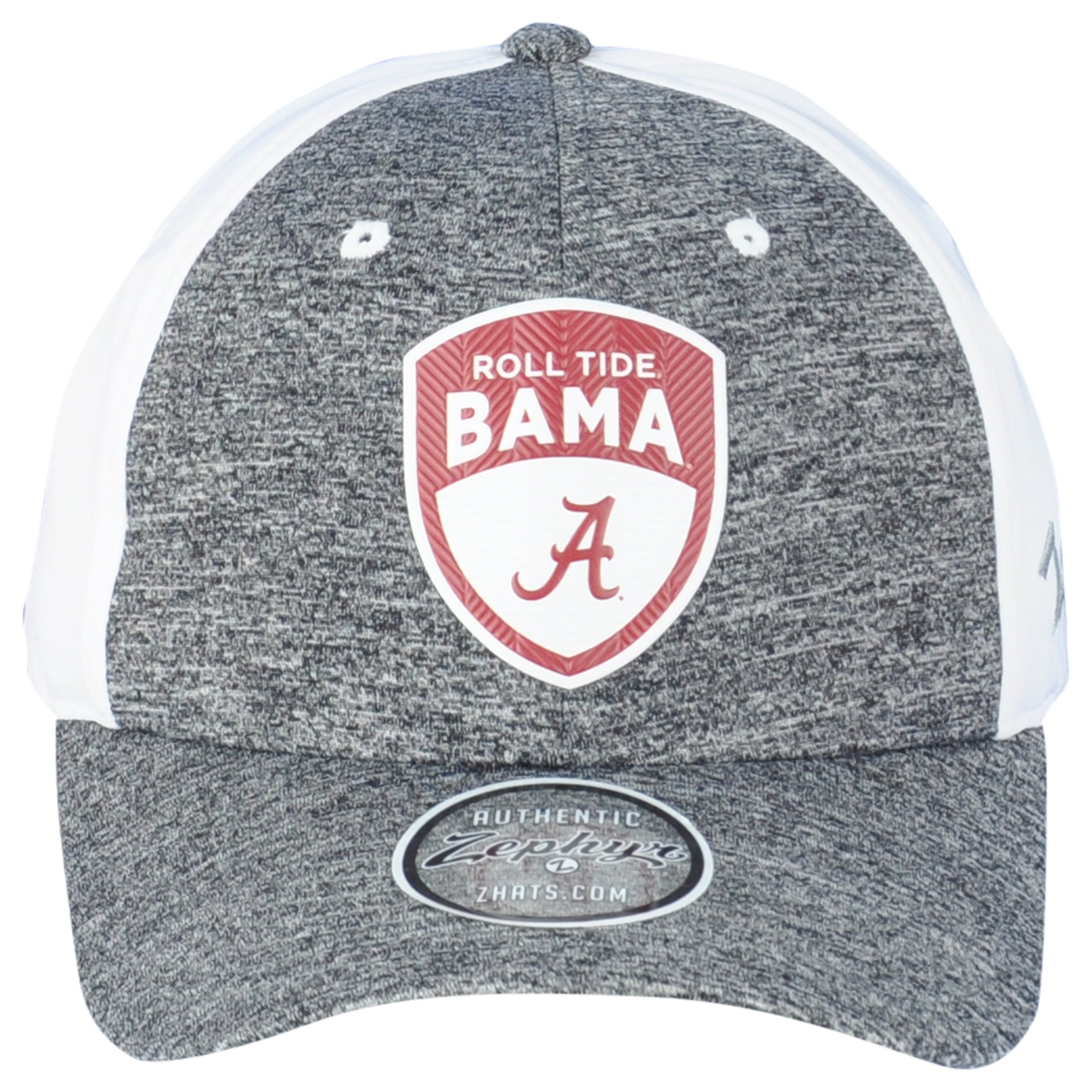 NCAA Zephyr Alabama Crimson Tide Snapback Curved Bill Gray Adjustable Hat Cap