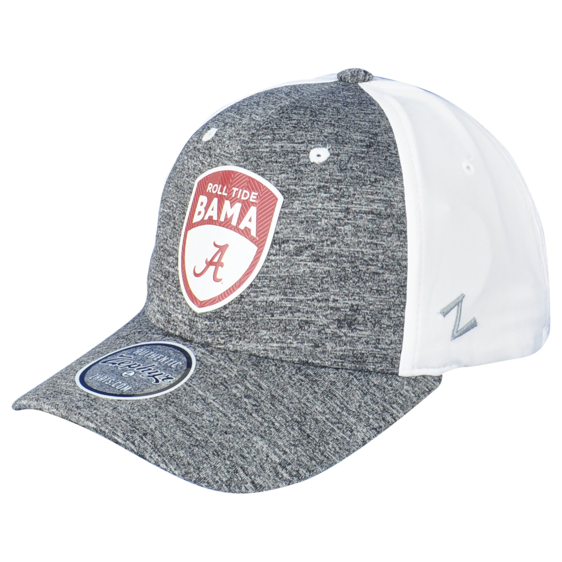 NCAA Zephyr Alabama Crimson Tide Snapback Curved Bill Gray Adjustable Hat Cap