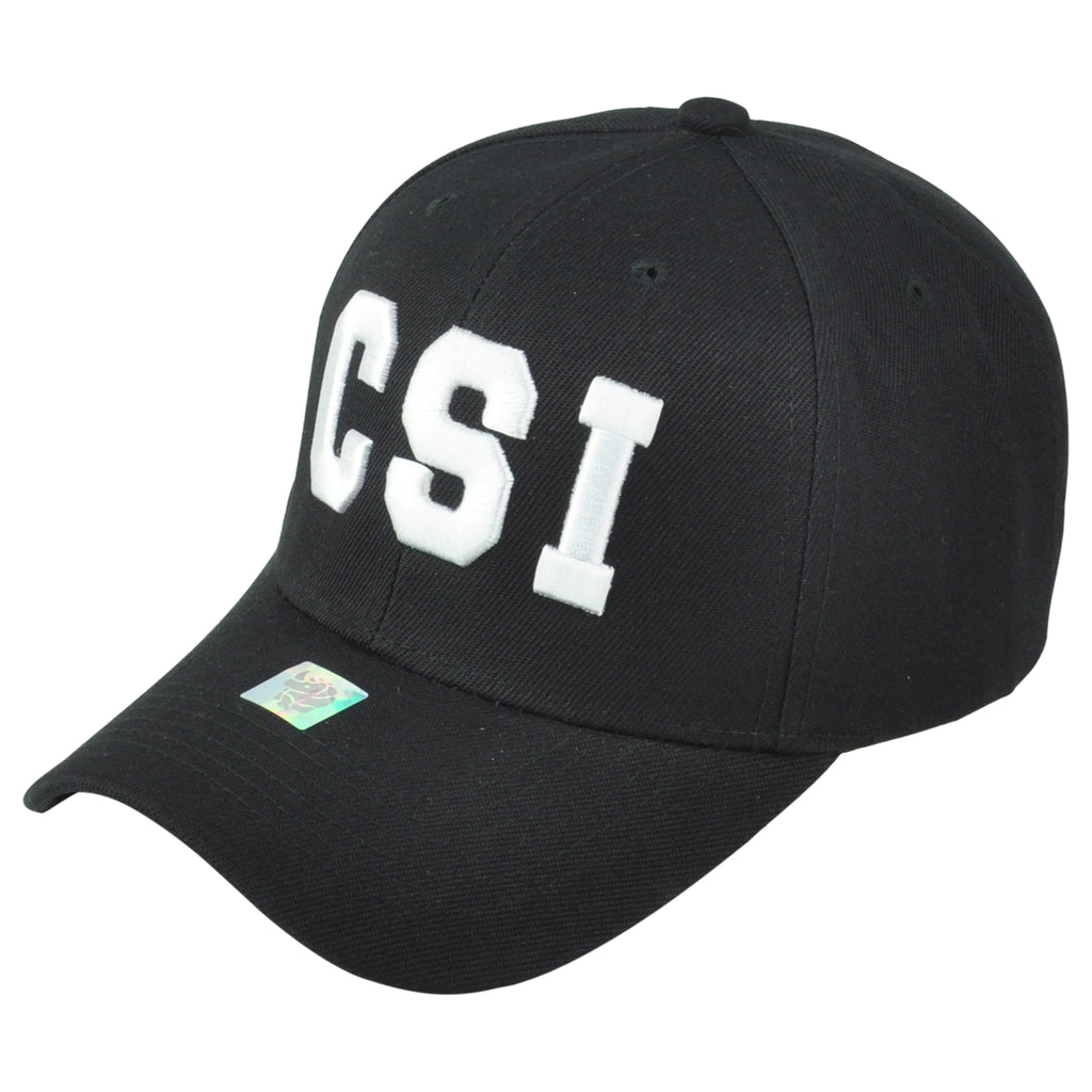 CSI Crime Scene Investigation Law Enforcement Black Adult Men Adjustable Hat Cap