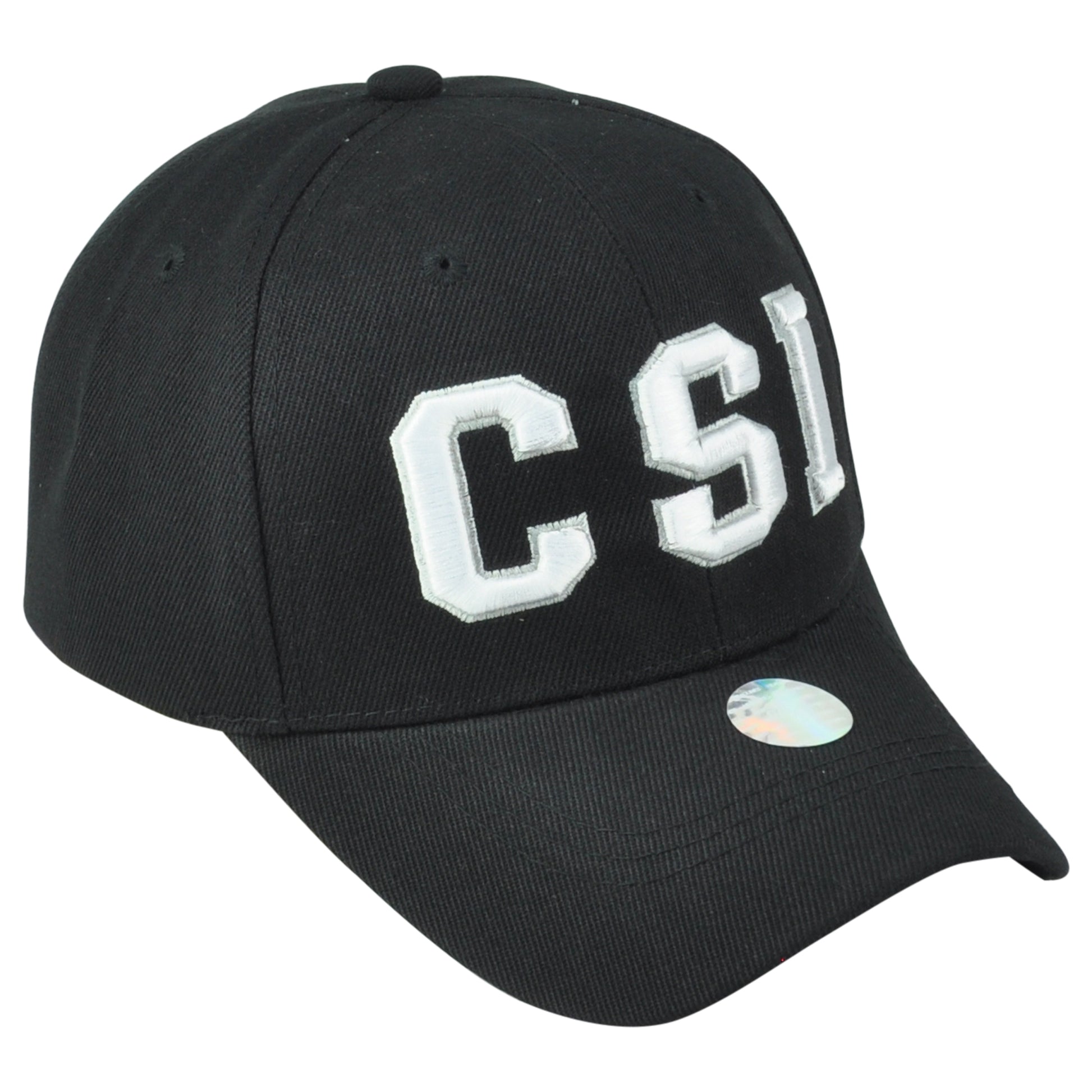 CSI Crime Scene Investigation Law Enforcement Black Curved Adjustable Hat Cap