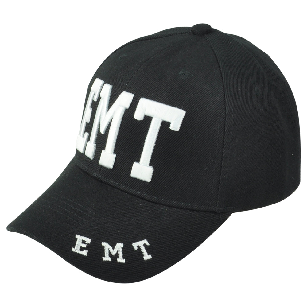 EMT Hat Emergency Medical Technician Ambulance Black Curved Baseball Hat Cap