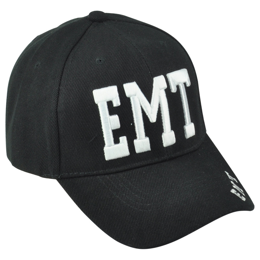 EMT Hat Emergency Medical Technician Ambulance Black Curved Baseball Hat Cap