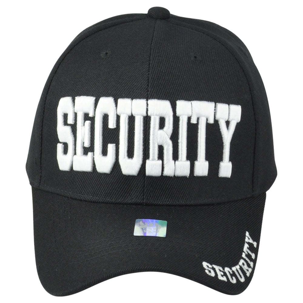 Security Guard Law Enforcement Office Adult Constructed Black Adjustable Hat Cap