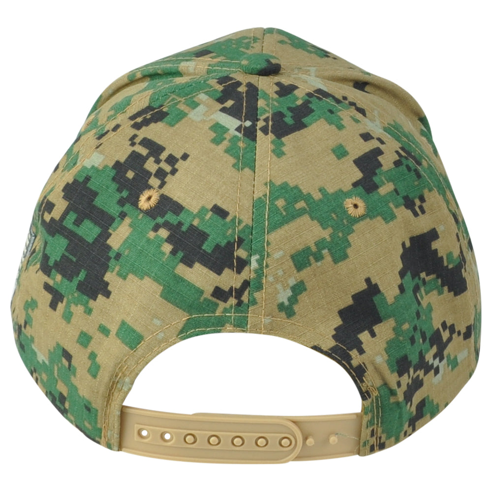 United States USA Flag 3D Logo American Digital Camo Green Curved Bill Hat Cap